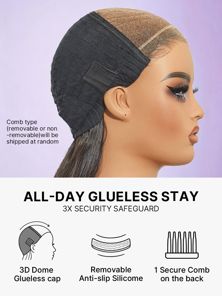 Luvme All-Day Comfort™ Wig 180% Density Loose Body Wave Glueless 7x6 Closure HD Lace Human Hair Wig with Bangs Pre-Cut Lace