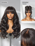 Luvme All-Day Comfort™ Wig 180% Density Loose Body Wave Glueless 7x6 Closure HD Lace Human Hair Wig with Bangs Pre-Cut Lace
