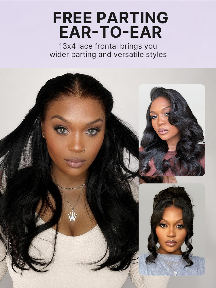 PreMax Wigs | Super Natural Hairline Silky Straight Glueless 13x4 Frontal Lace Wig Human Hair Pre-Cut Lace