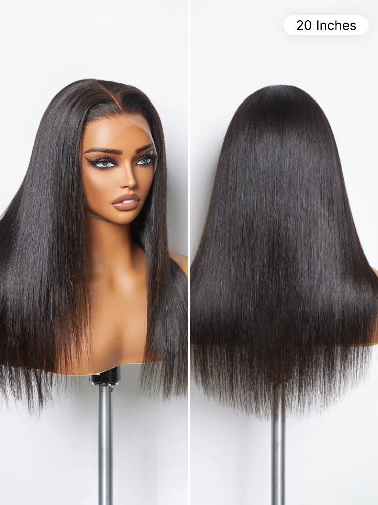 PreMax Wigs | Super Natural Hairline Silky Straight Glueless 13x4 Frontal Lace Wig Human Hair Pre-Cut Lace