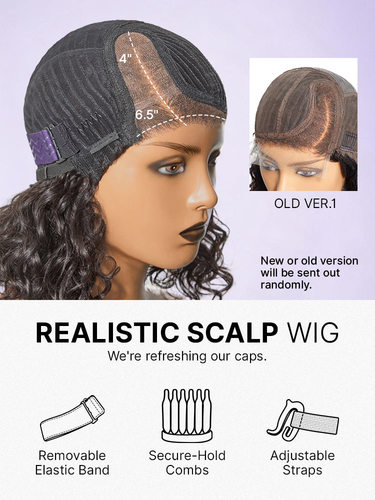Weekly Special | Trendy Short Cut Curly Minimalist HD Lace Glueless Side Part Wig 100% Human Hair