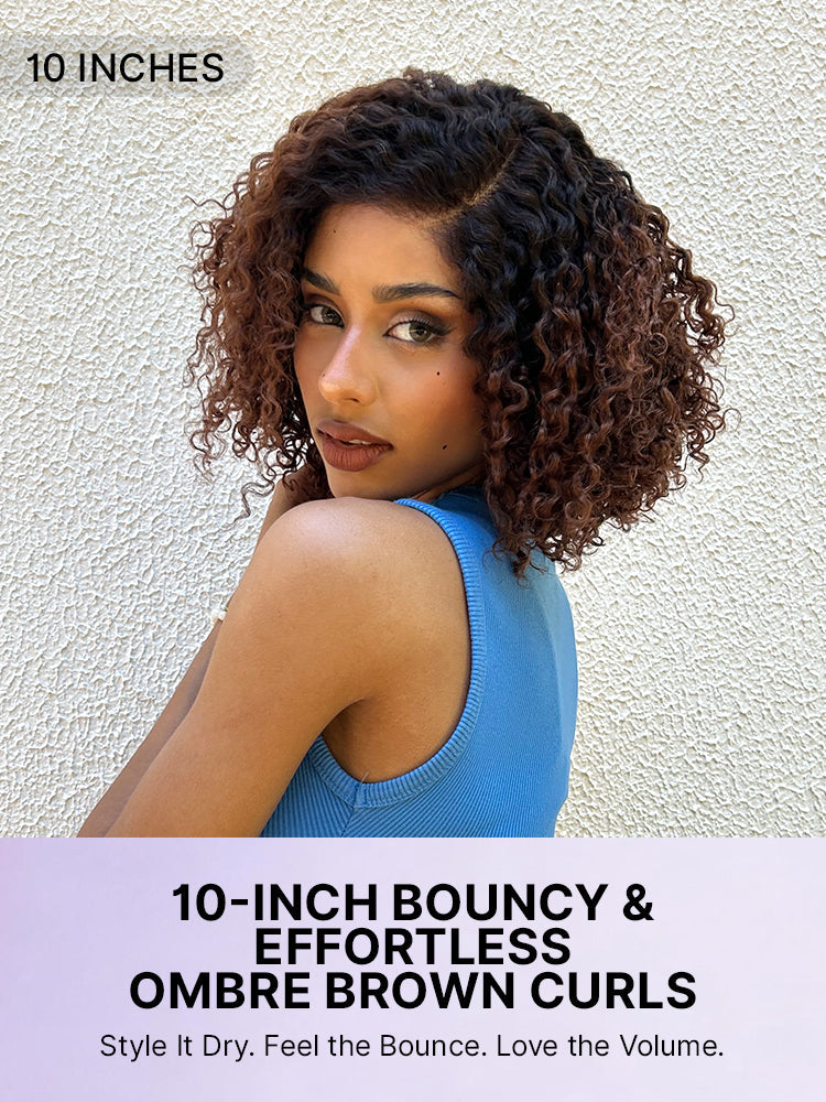Weekly Special | Trendy Short Cut Curly Minimalist HD Lace Glueless Side Part Wig 100% Human Hair