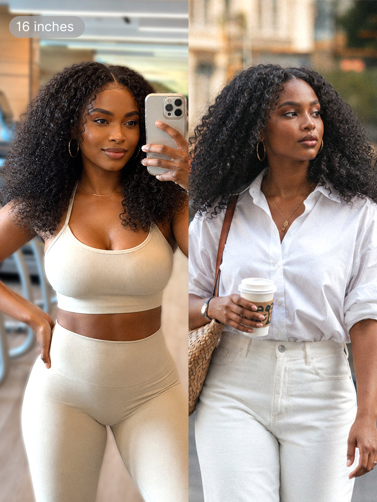 Beginner Friendly 200% Density Glueless 5x5 Closure Pre-Cut Lace Afro Curly Wig One Size Fits All Cap
