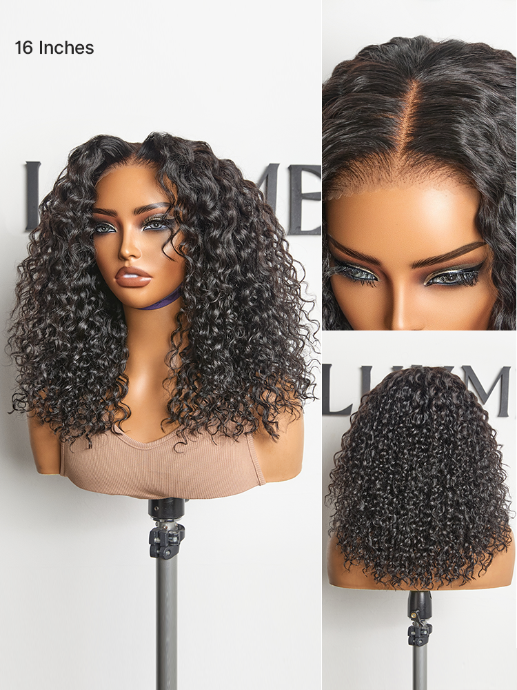 AiryFit™ Scalp Care Wigs | Effortless Water Wave Snugfit Glueless 5x5 Closure Pre-Cut Lace Curly Wig