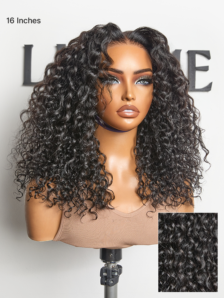 AiryFit™ Scalp Care Wigs | Effortless Water Wave Snugfit Glueless 5x5 Closure Pre-Cut Lace Curly Wig