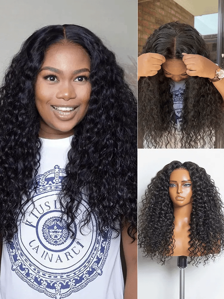 AiryFit™ Scalp Care Wigs | Effortless Water Wave Snugfit Glueless 5x5 Closure Pre-Cut Lace Curly Wig