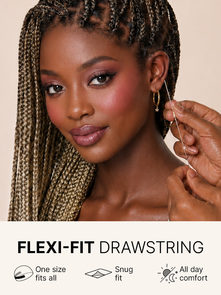 OwnScalp™ 613 Blonde Lightweight Salon-Like Braids with a Real Scalp Look Full HD Lace Knotless Box Braided Wig Drawstring Cap - US Only