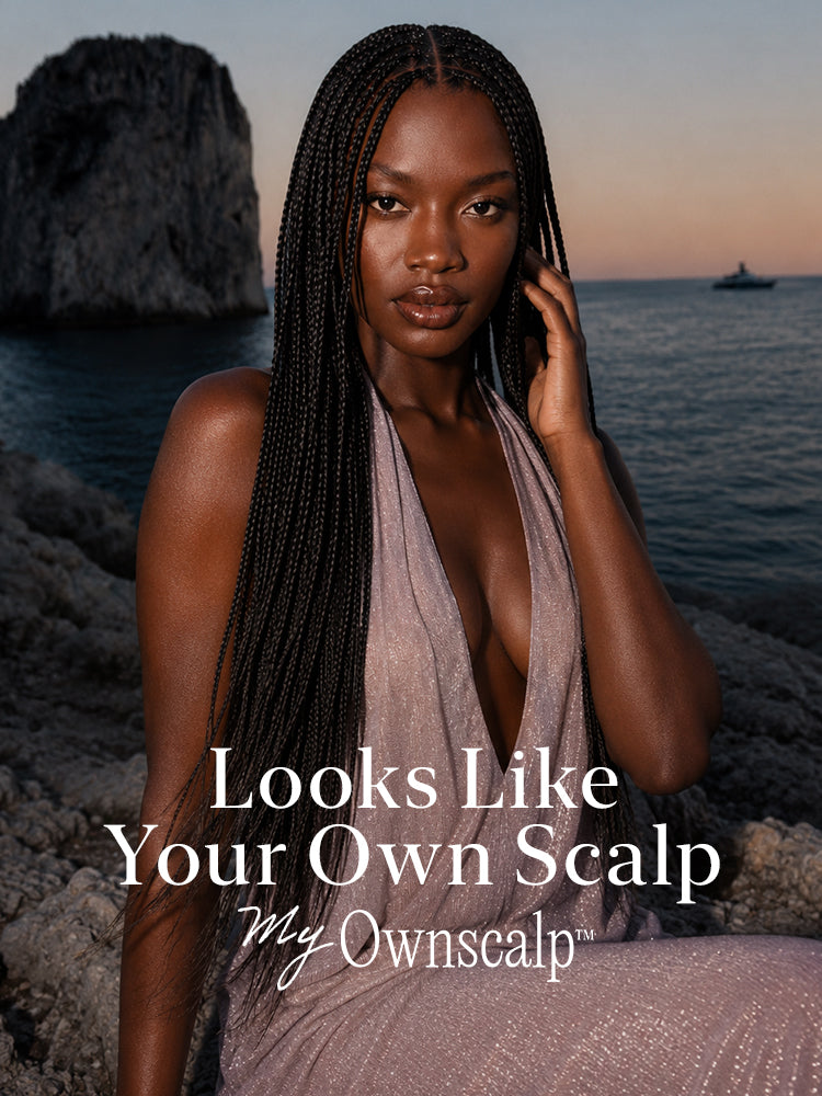 OwnScalp™ 613 Blonde Lightweight Salon-Like Braids with a Real Scalp Look Full HD Lace Knotless Box Braided Wig Drawstring Cap - US Only