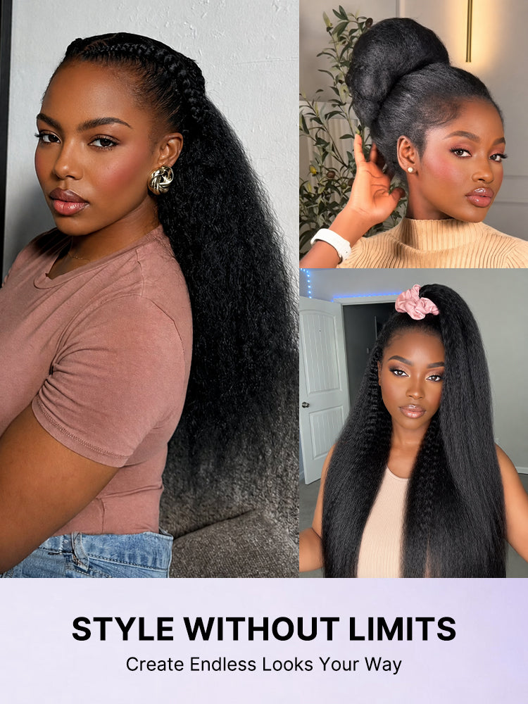 Miracle Knots Crochet Hair Wet and Wavy Water Wave | Kinky Straight for Boho Braids | Crochet Weaves | Fulani Braids | Twists Pre-Separated Lightweight Full & Soft Pre-Looped Human Hair Extensions Protective Style
