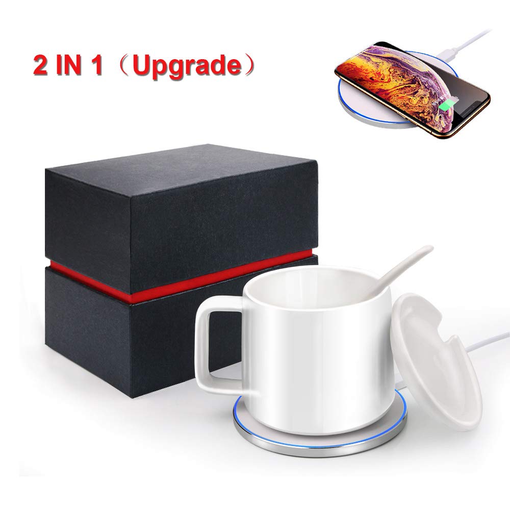 AriTan 2 in 1 Wireless Heating Mug ＆ Wireless Charger