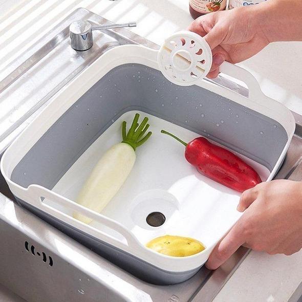Foldable Drain and Wash Basket