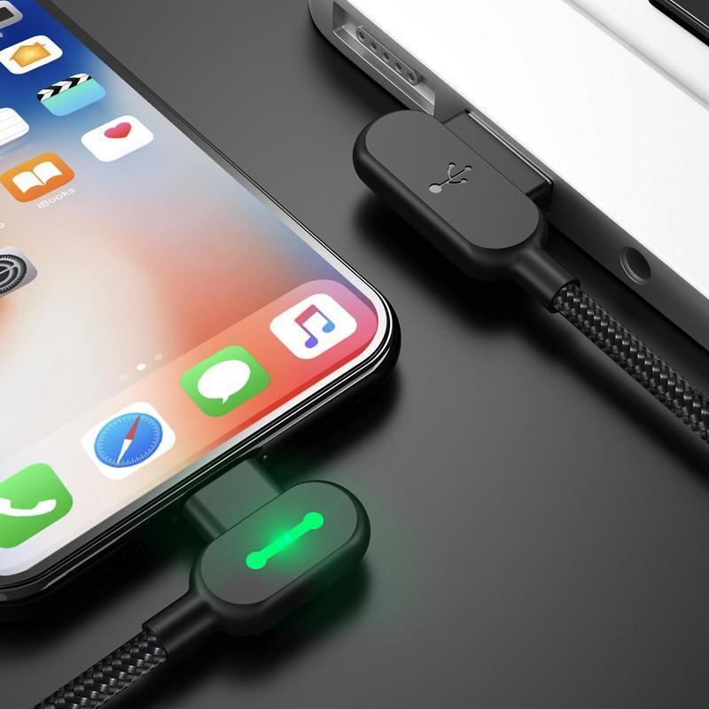 Right Angle LED Charging Cable