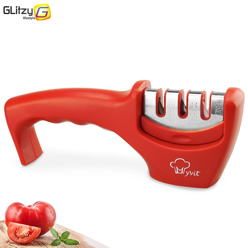 Knife Sharpener 3 Stages Professional Kitchen Sharpening Stone