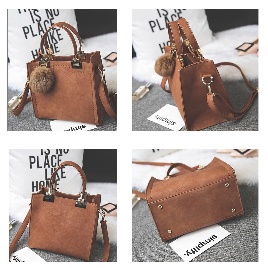 designer Scrub leather luxury handbags women bags