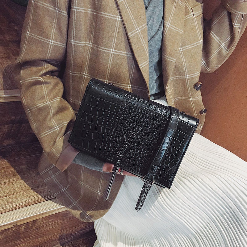 New Fashion Crocodile leather Bag Famous Brand Luxury Handbags