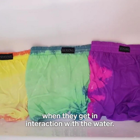 Temperature-sensitive color-changing beach pants swim trunks