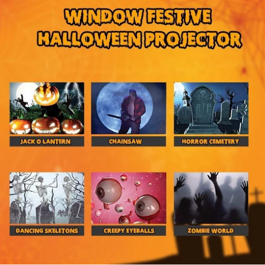 WINDOW LASER PROJECTOR FOR HALLOWEEN & CHRISTMAS (BUY 2+ TO GET 15% OFF)