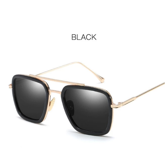 Men Vintage Steampunk Sunglasses Brand Designer Tony Stark Iron Man Goggles Retro Windproof Steam Punk Sun Glasses UV400