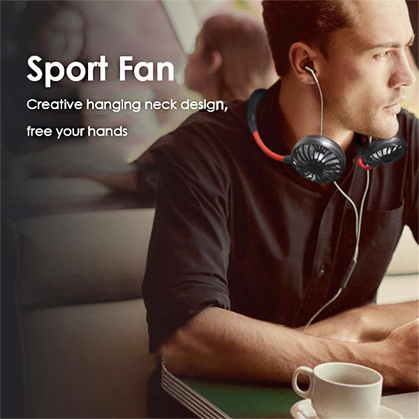 Portable Hanging Neck Sports Fan