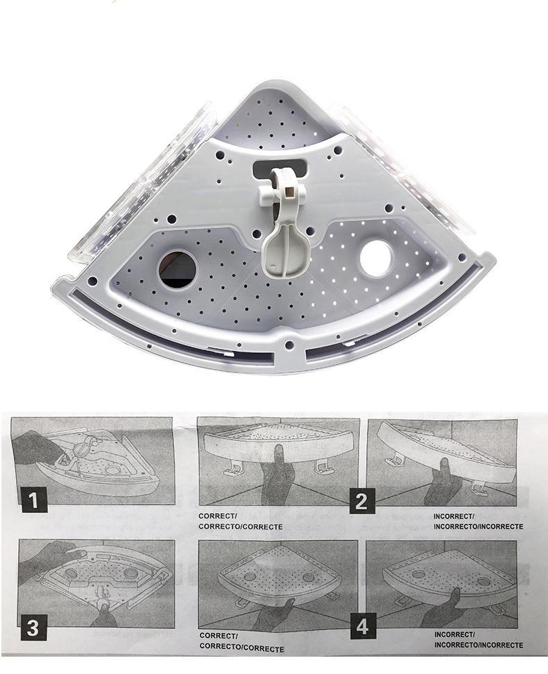 Non Adhesive 3X Corner Shelf