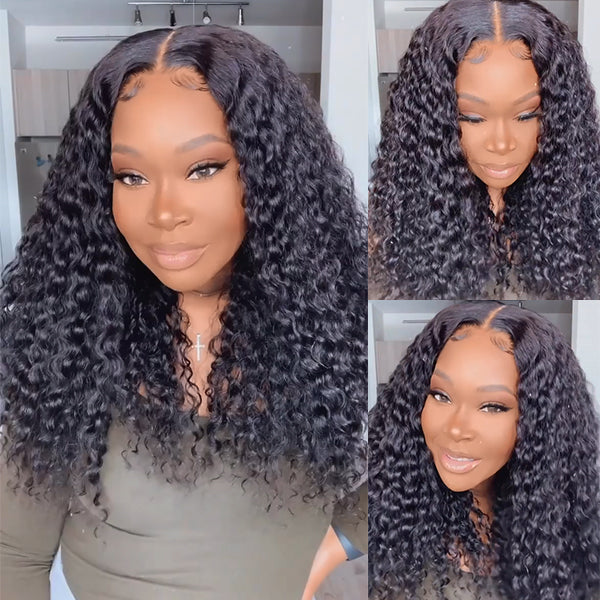 Wet And Wavy | Water Wave 4x4 Closure Lace Glueless Mid Part Long Wig - US Only