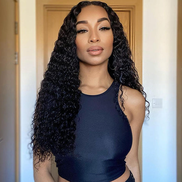 Wet And Wavy | Water Wave 4x4 Closure Lace Glueless Mid Part Long Wig - US Only