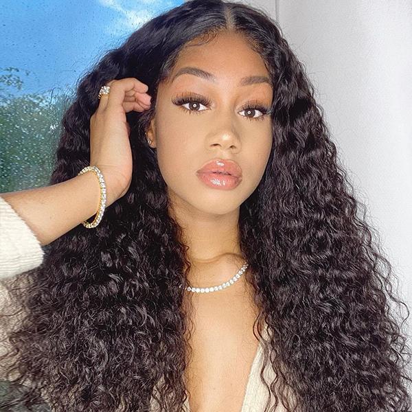 Wet And Wavy | Water Wave 4x4 Closure Lace Glueless Mid Part Long Wig - US Only